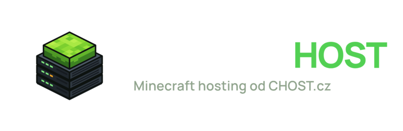 Logo MinecraftHost s dodatkom Minecraft hosting od CHOST.cz