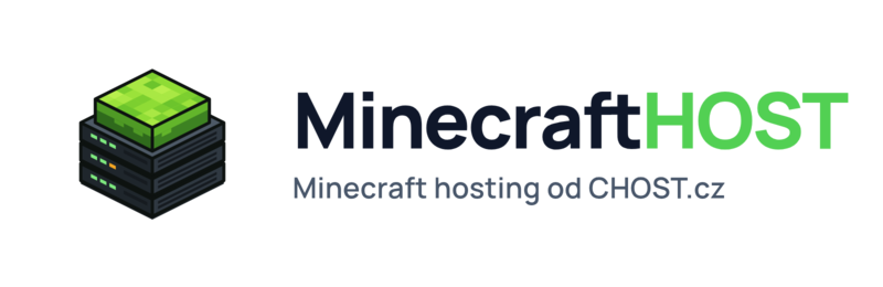 Logo MinecraftHost s dodatkom pre svetlé pozadie